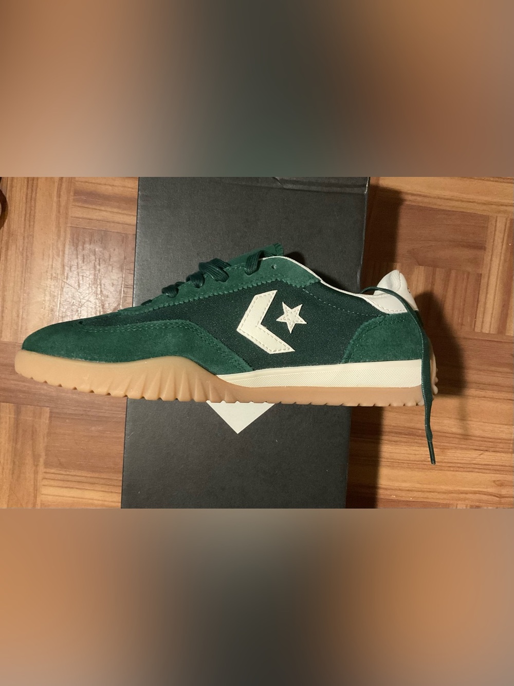 Converse UniSex Run Star Trainer Ox Green Suede & Textile Low-Top Sneakers - Picture 3 of 8